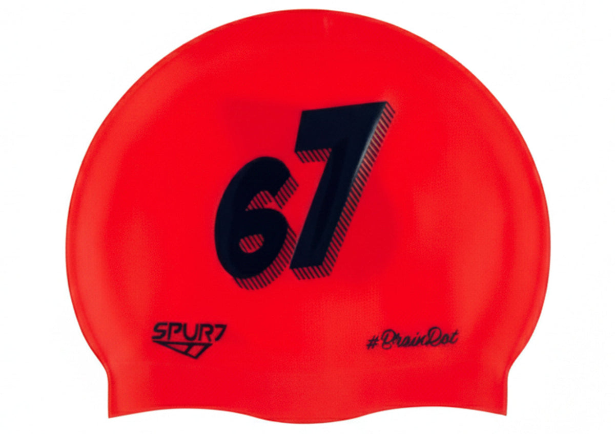 Spurt Brainrot silicone swim cap, 67 on Green
