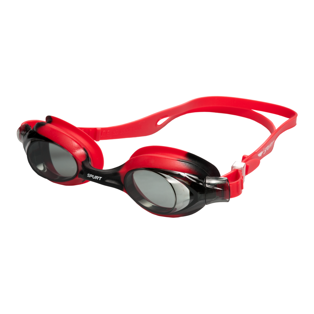 Spurt comfort goggles, black frame with mirror silver lens