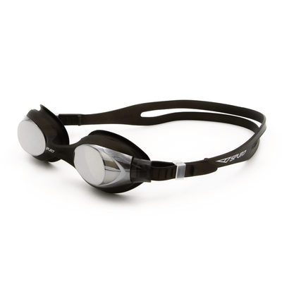 Spurt comfort goggles, black frame with mirror silver lens