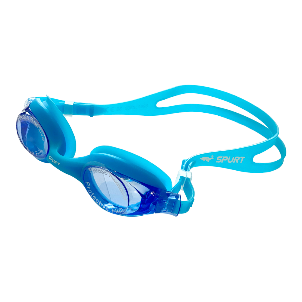 Spurt comfort goggles, black frame with mirror silver lens
