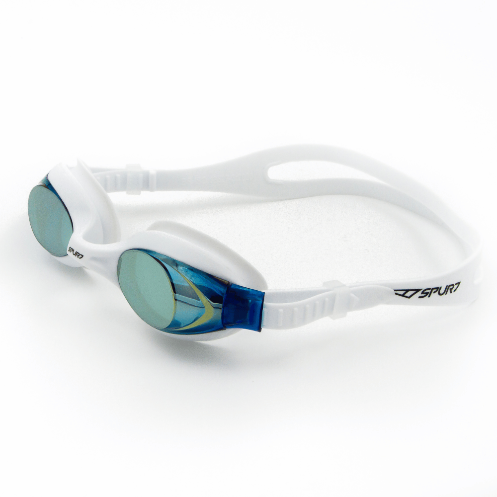 Spurt comfort goggles, black frame with mirror silver lens
