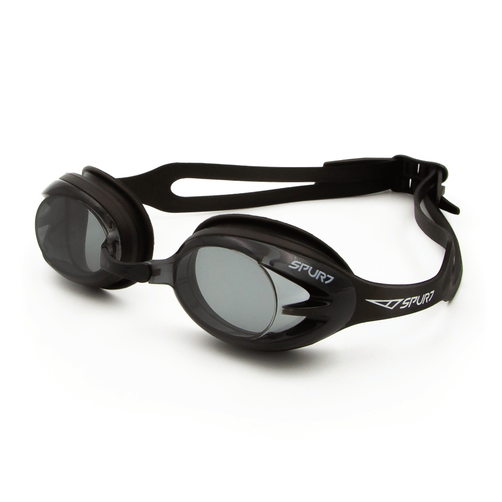Spurt crush goggles, black frame with blue lens