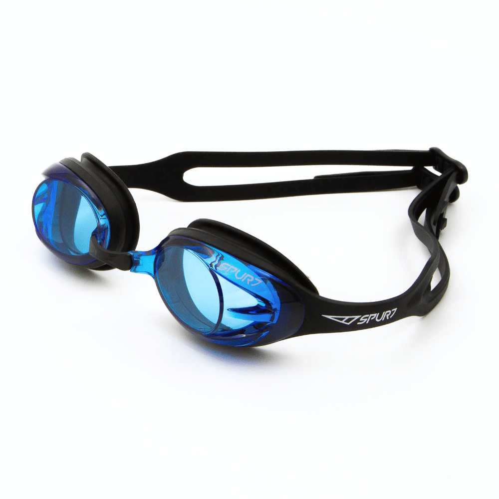 Spurt crush goggles, black frame with blue lens