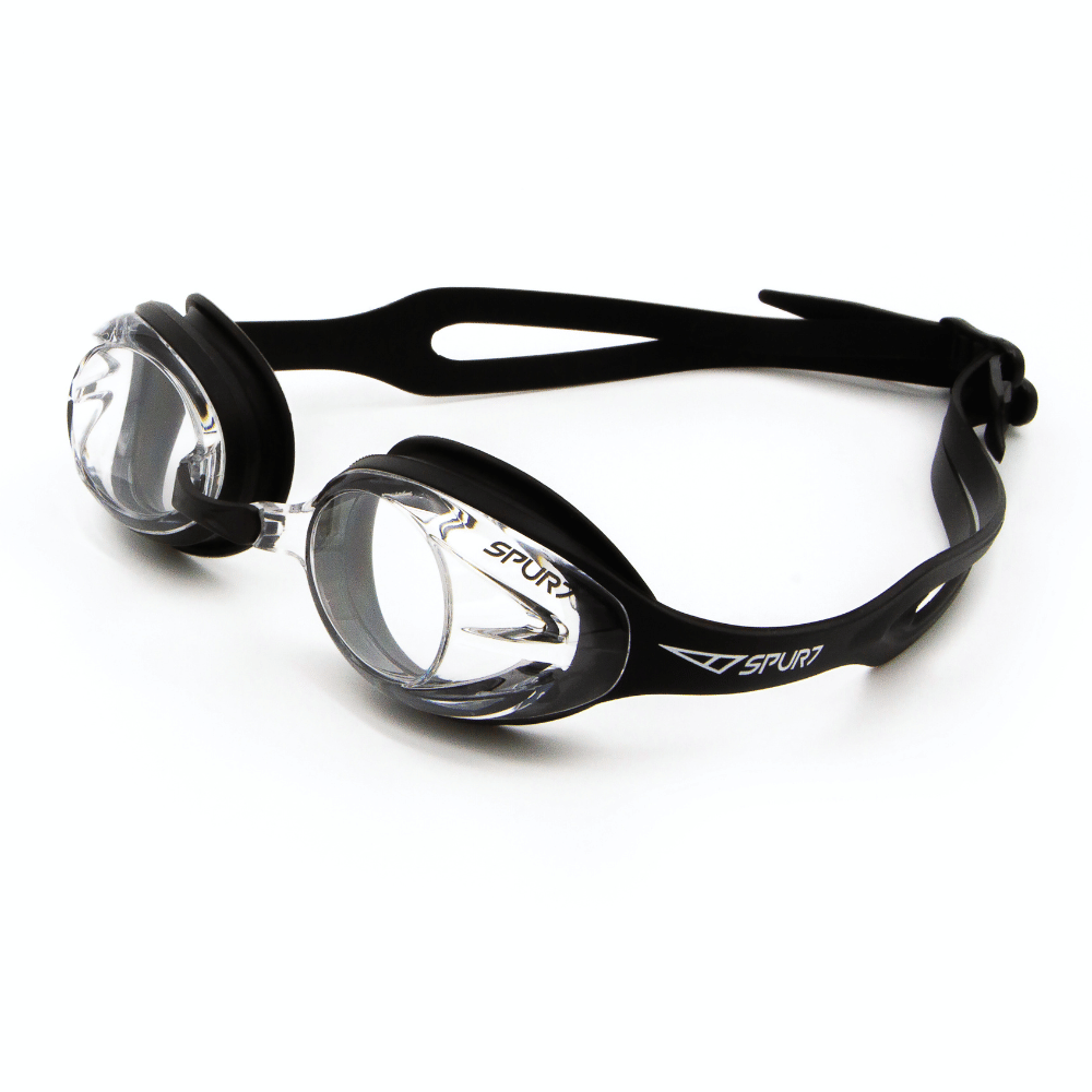 Spurt crush goggles, black frame with blue lens
