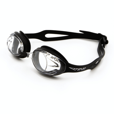 Spurt crush goggles, black frame with clear lens