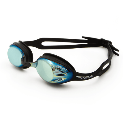 Spurt crush goggles, black frame with mirror gold lens