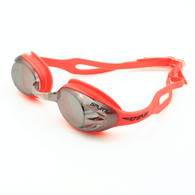 Spurt crush goggles, coral frame with mirror silver lens