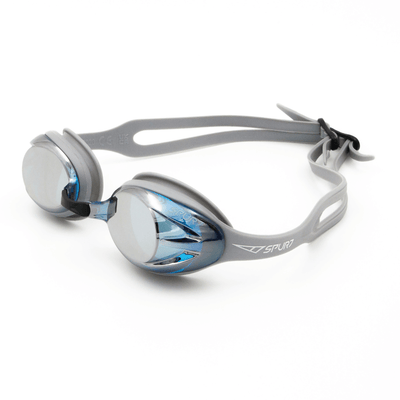Spurt crush goggles, grey frame with mirror silver/blue lens