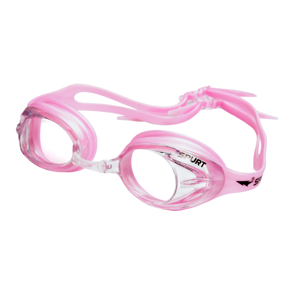 Spurt crush goggles, light pink frame with clear lens