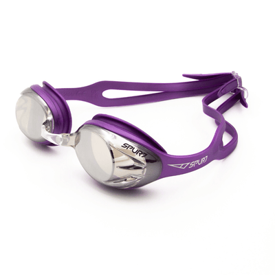 Spurt crush goggles, purple frame with mirror silver lens