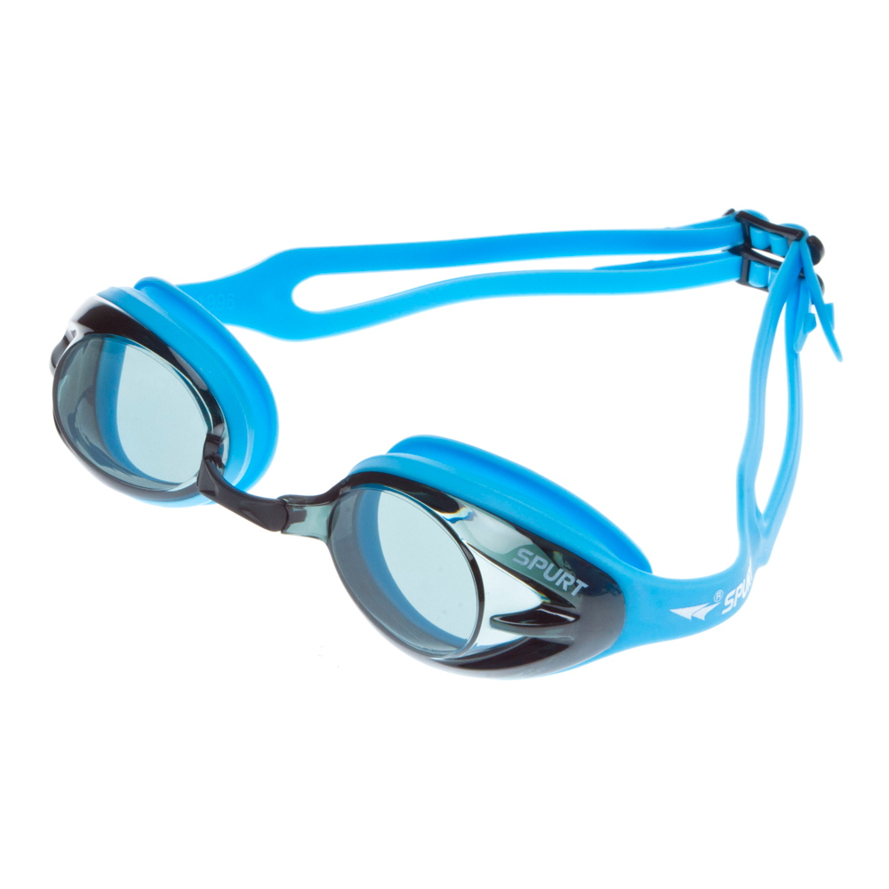 Spurt crush goggles, light blue frame with black lens