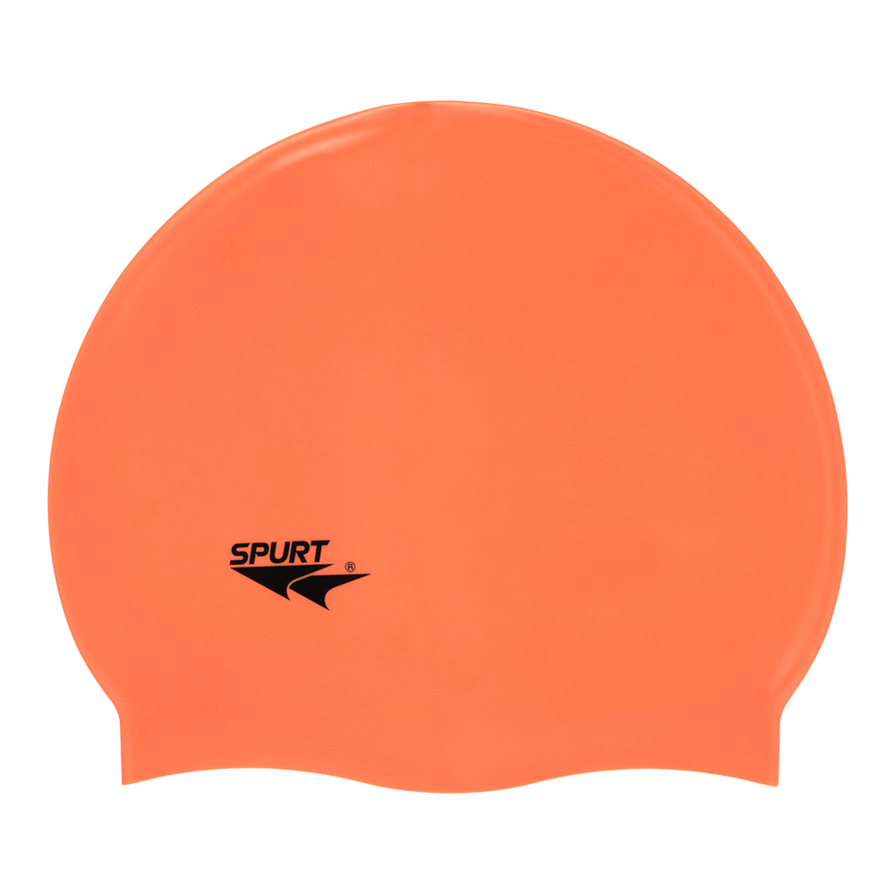 Spurt Flexi plain silicone swim cap in coral
