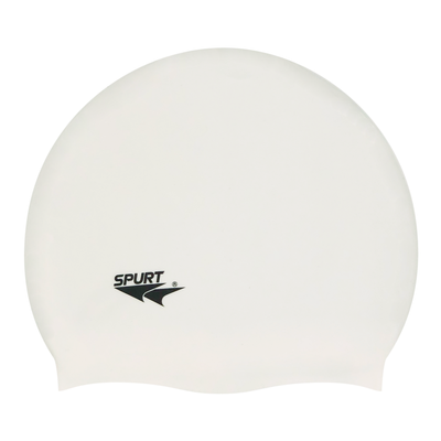 Spurt Flexi plain silicone swim cap in cream