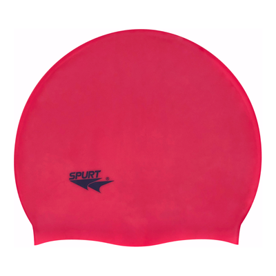 Spurt Flexi plain silicone swim cap in crimson