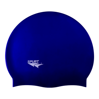 Spurt Flexi plain silicone swim cap in indigo