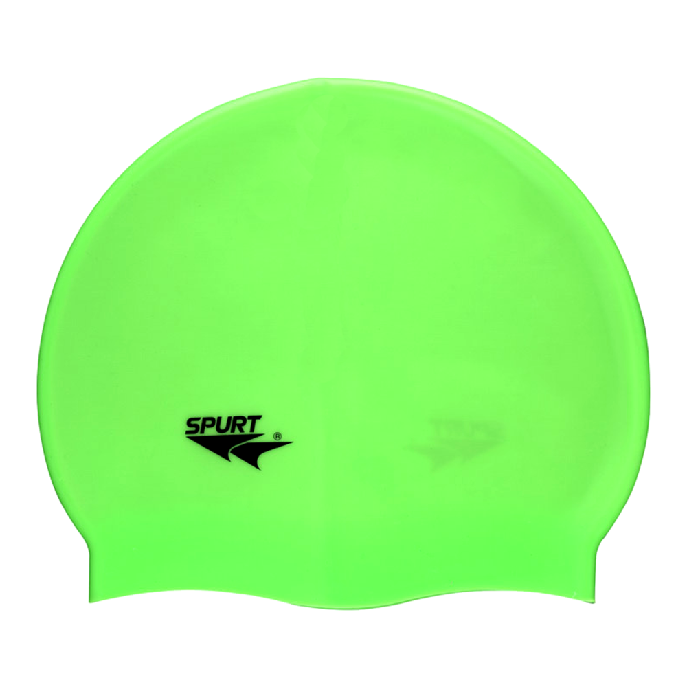 Spurt Flexi plain silicone swim cap in lime