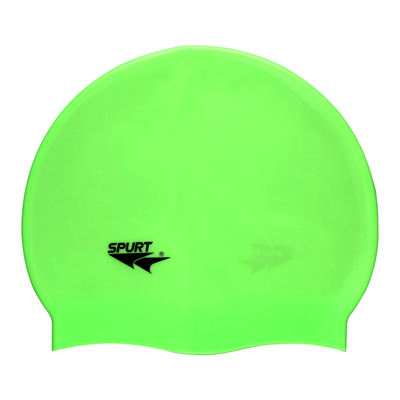 Spurt Flexi plain silicone swim cap in lime