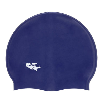 Spurt Flexi plain silicone swim cap in midnight navy