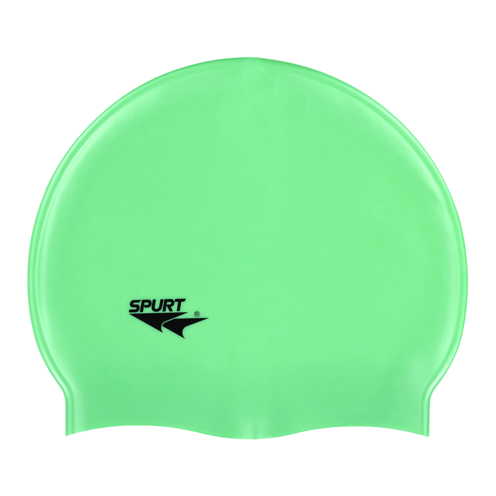 Spurt Flexi plain silicone swim cap in mint