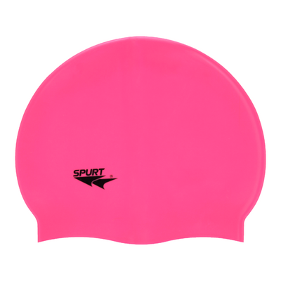 Spurt Flexi plain silicone swim cap in neon pink