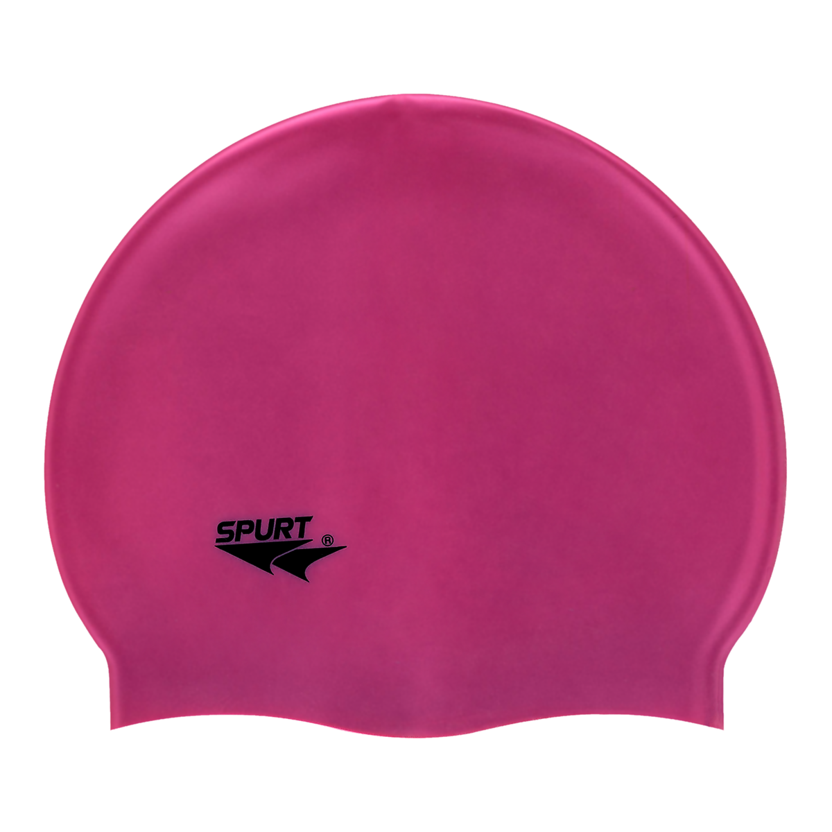 Spurt Flexi plain silicone swim cap in raspberry