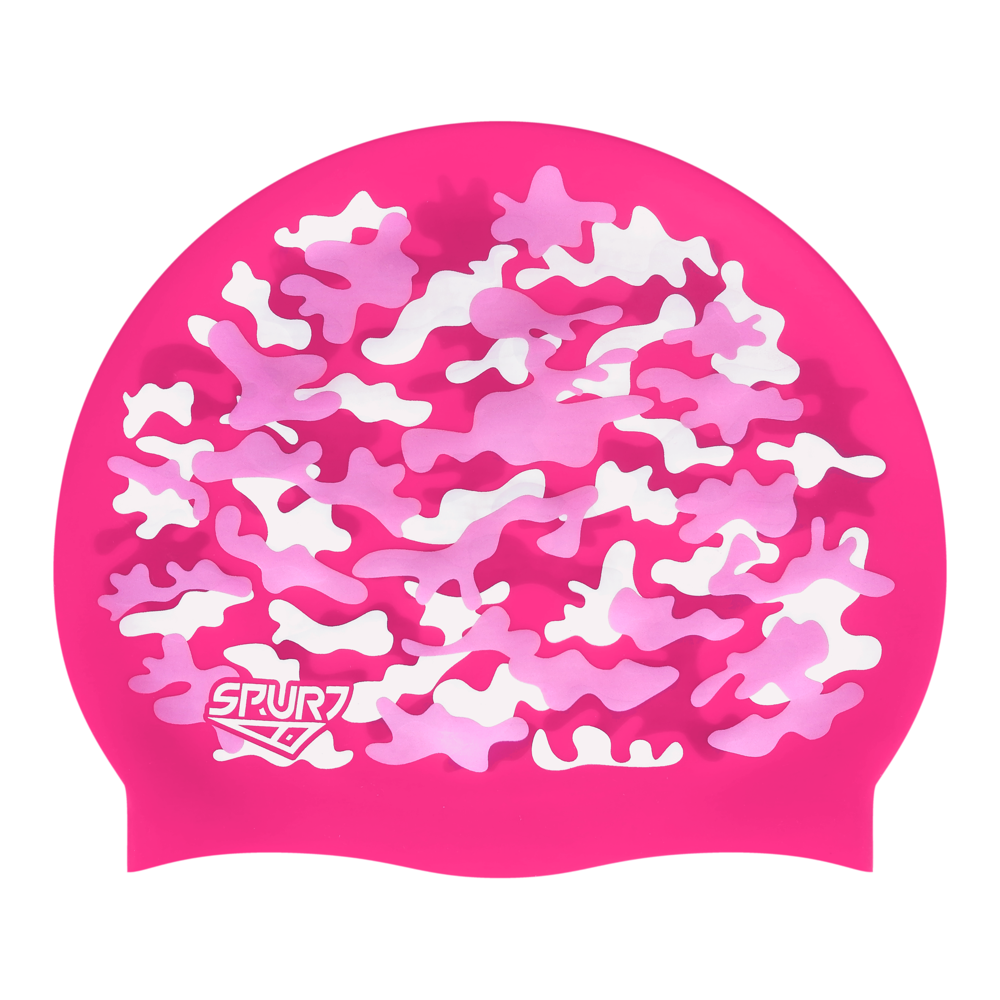 Spurt fun printed silicone swim cap, 1 Life on Midnight Navy