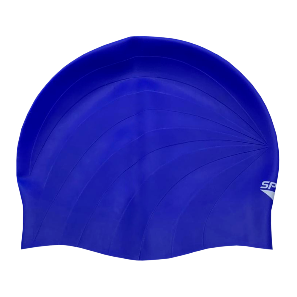Spurt Hurricane embossed silicone swim cap in black