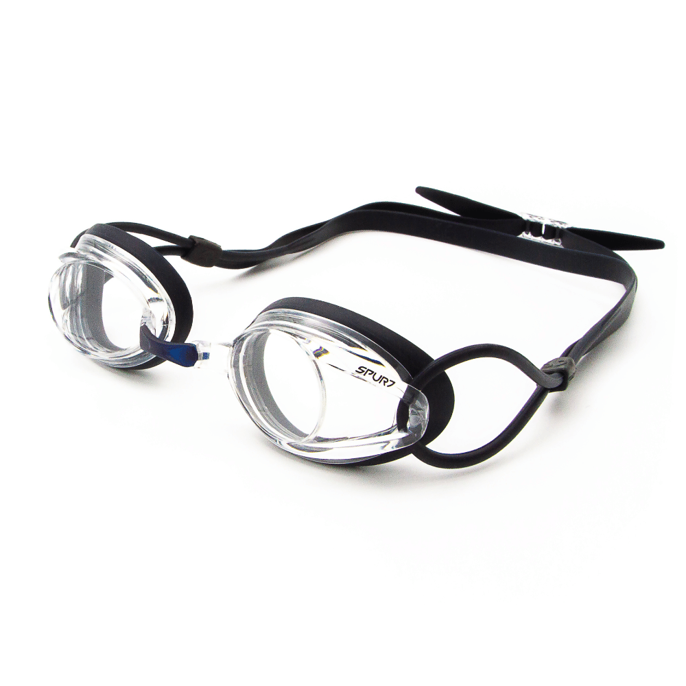 Spurt hydro goggles, black, neon yellow, green, sky blue and smoke black frame with mirror silver lens