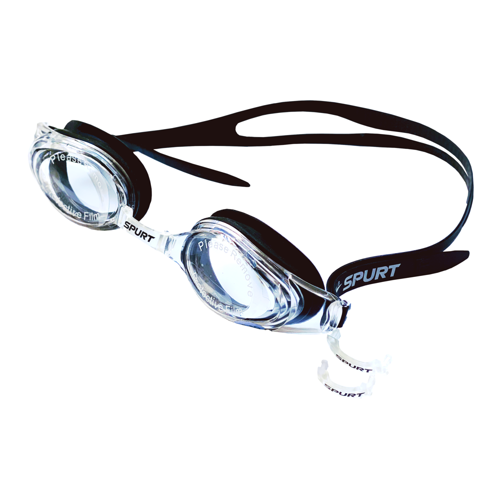 Spurt luminosity optical goggle, black frame with clear lens