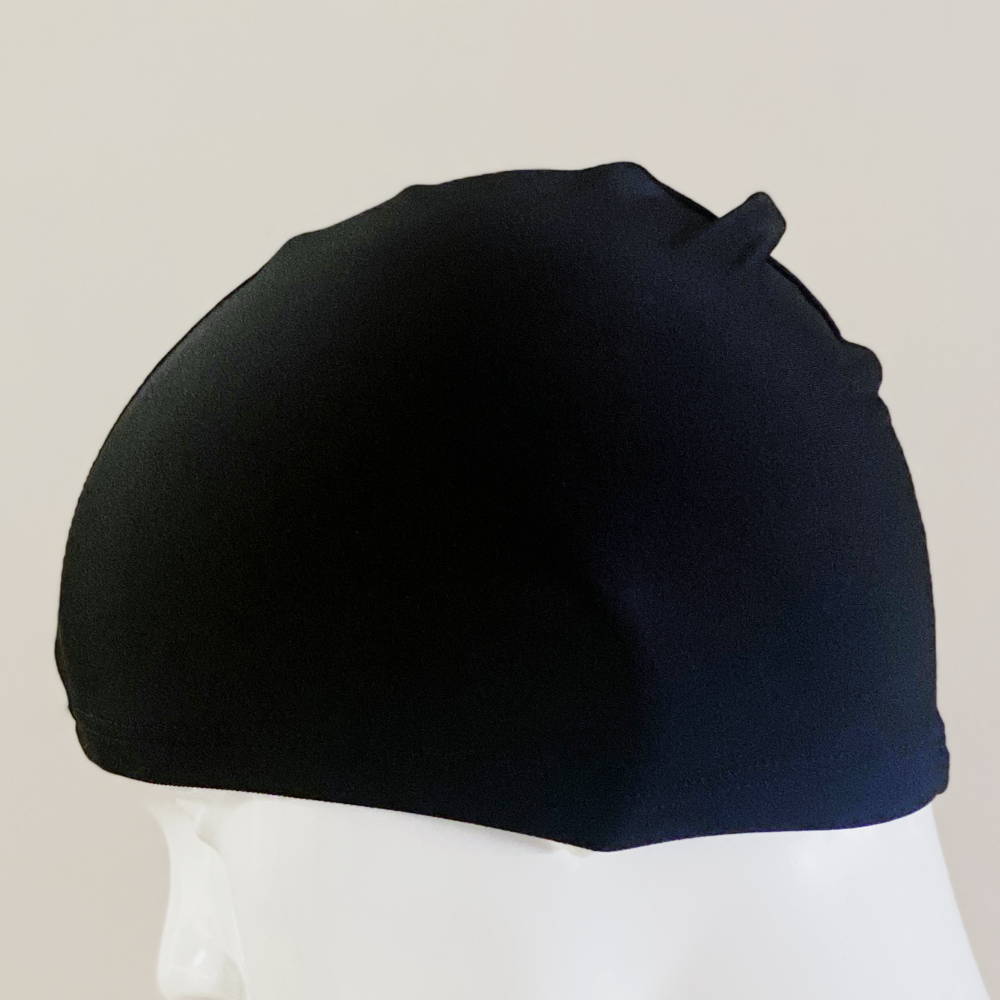 Spurt lycra swim cap in black small