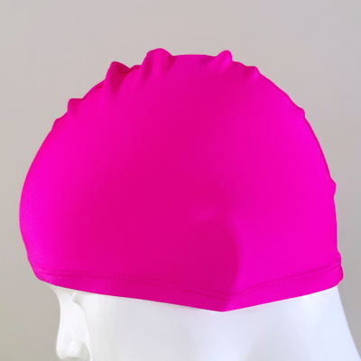 Spurt lycra swim cap in bright pink large