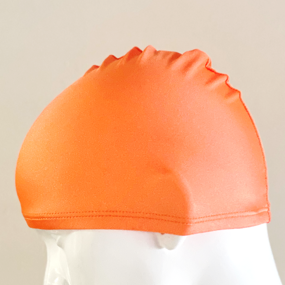 Spurt lycra swim cap in orange large