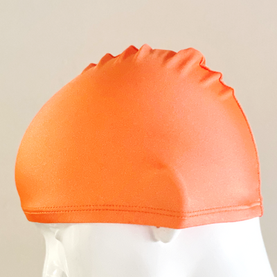 Spurt lycra swim cap in orange large