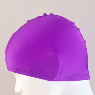 Spurt lycra swim cap in violet large