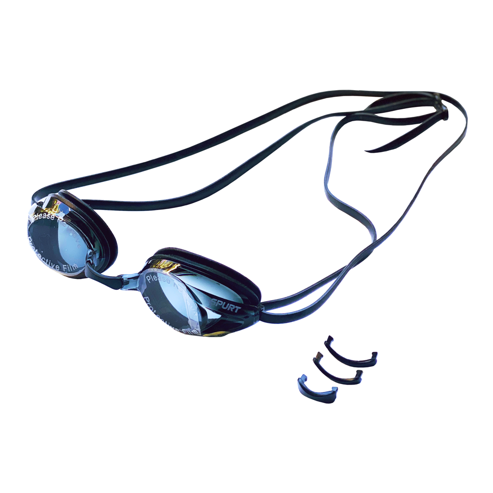 Spurt optical correction goggle, black frame with blue lens