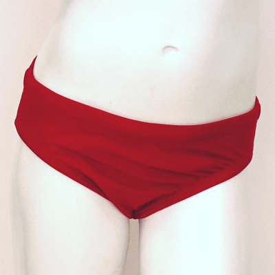 Spurt plain brief swimsuit in red
