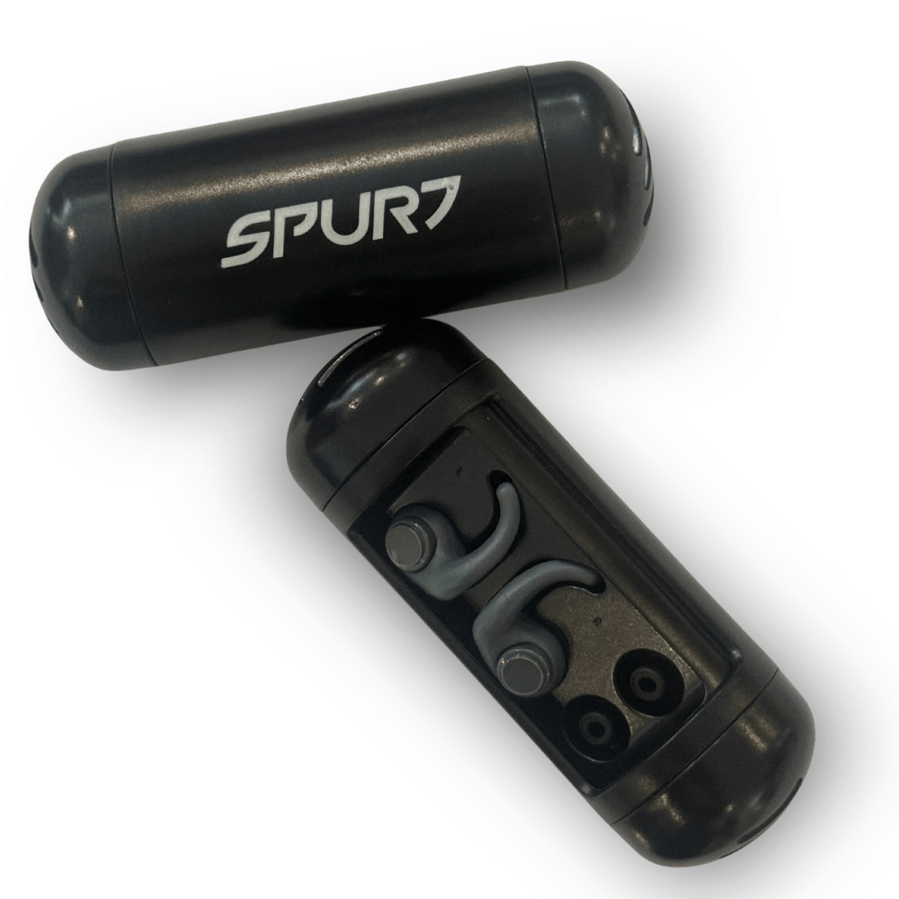 Spurt silicone ear plugs with medium and large ear attachments and case