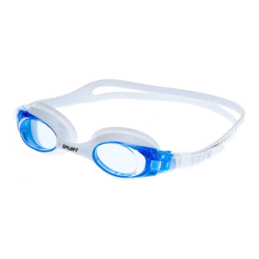 Spurt splash junior goggles, white frame with light blue lens