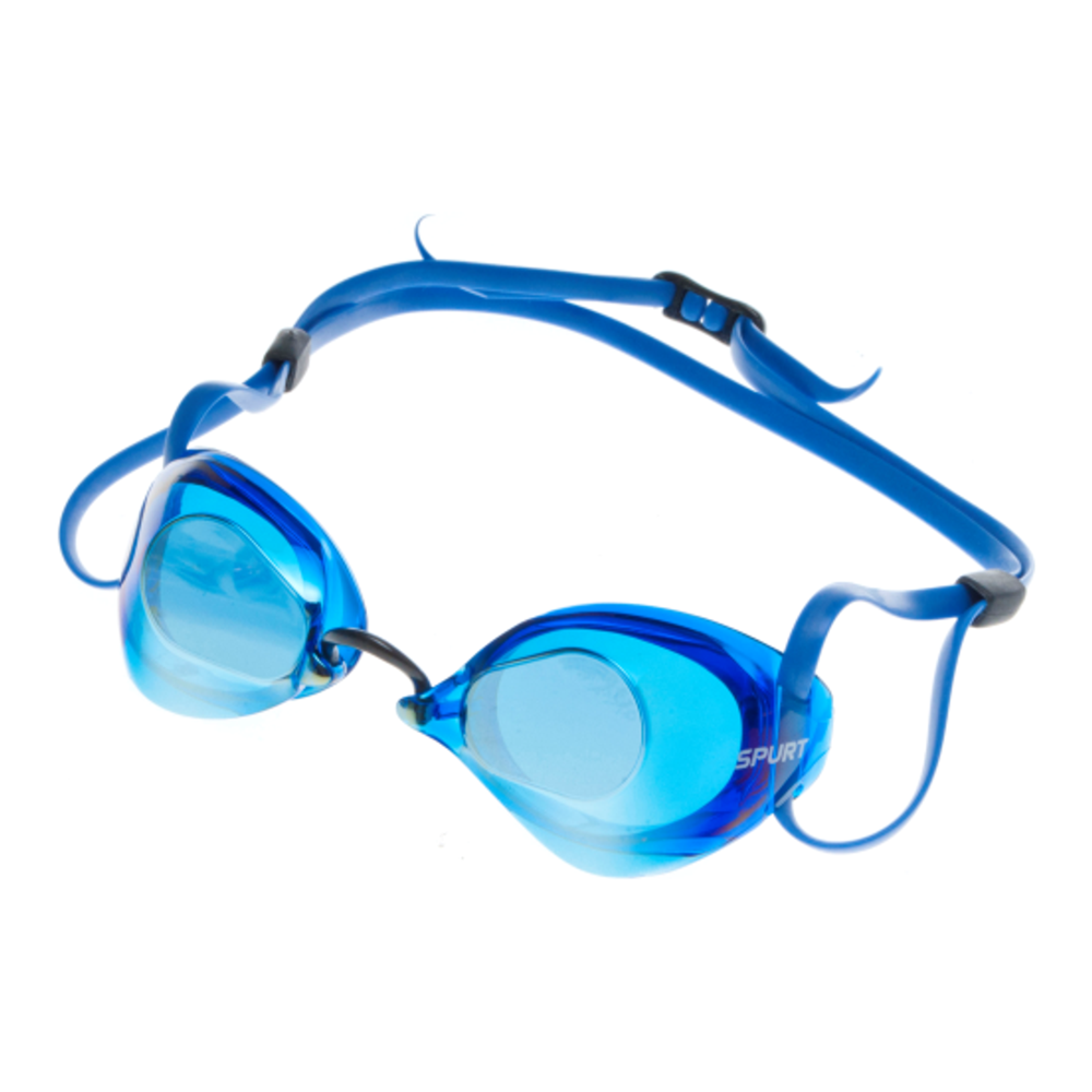 Spurt swedish goggles, blue frame with mirror gold/blue lens
