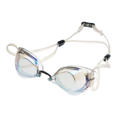 Spurt swedish goggles, clear frame with mirror light gold lens