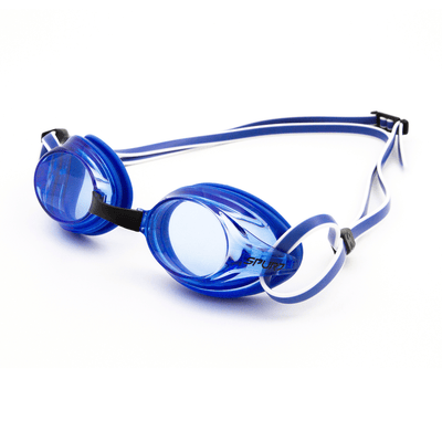 Spurt tempo goggles, blue and white frame with blue lens