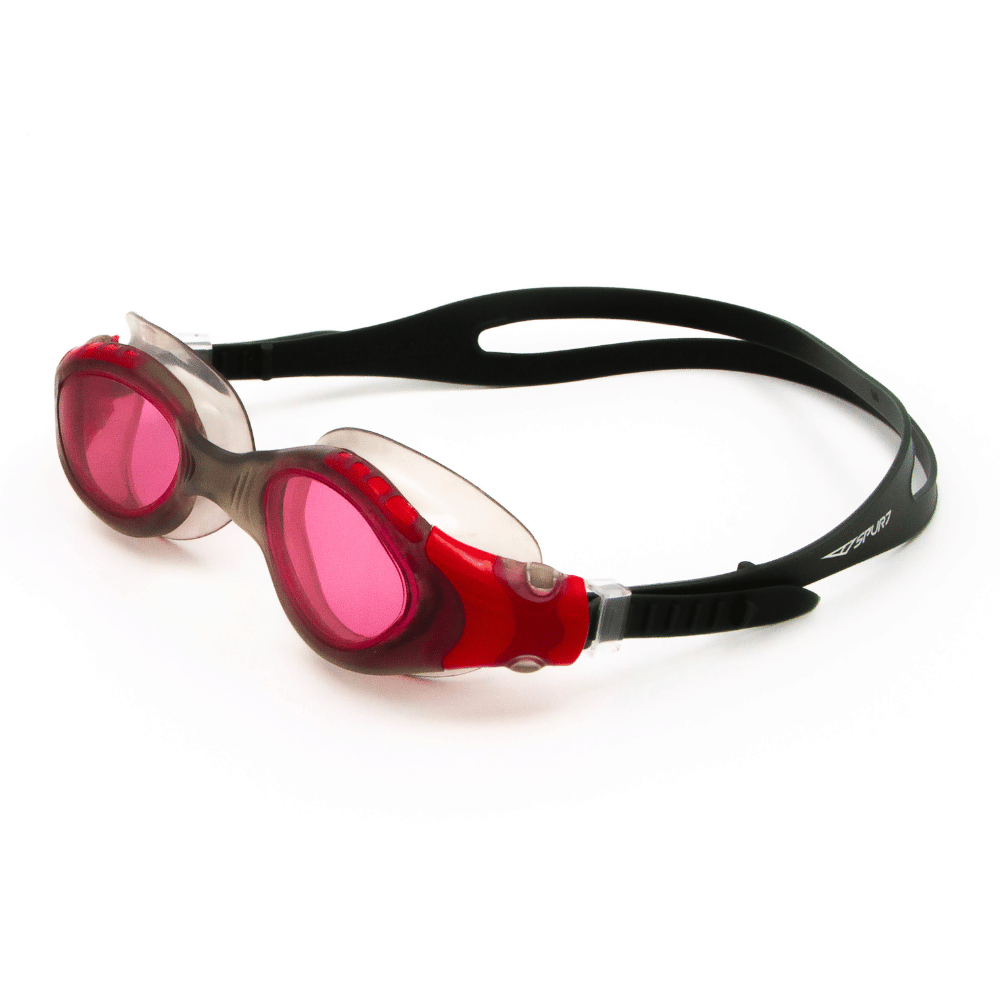 Spurt tiger goggles, red, clear and dark grey frame with red lens