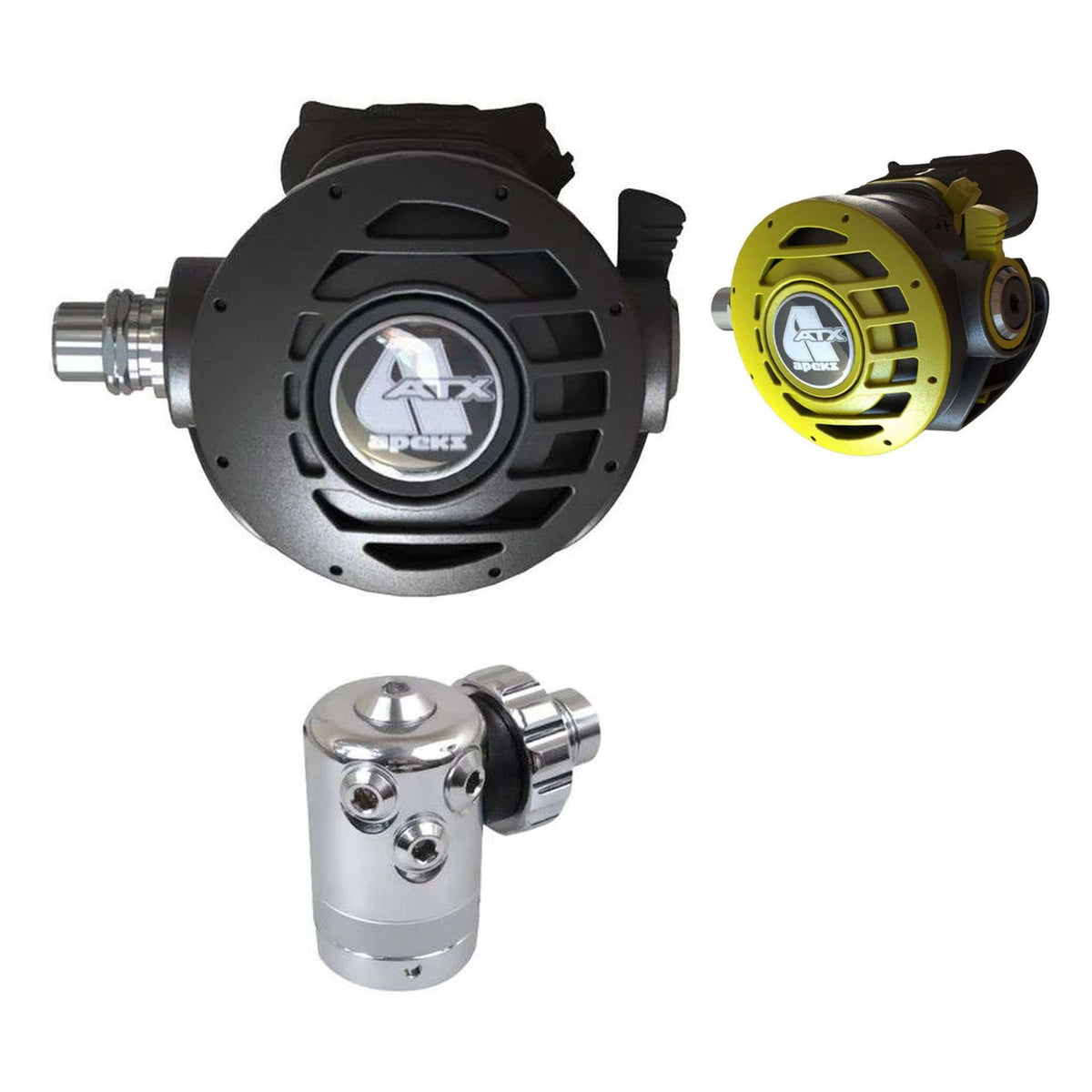 Apeks ATX regulator with DS4 first stage and yellow ATX octopus