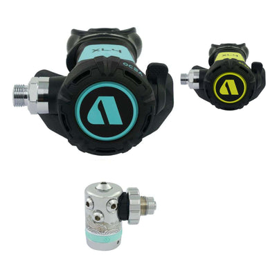 Apeks XL4 Ocea regulator in mint with yellow XL4 Ocea octopus