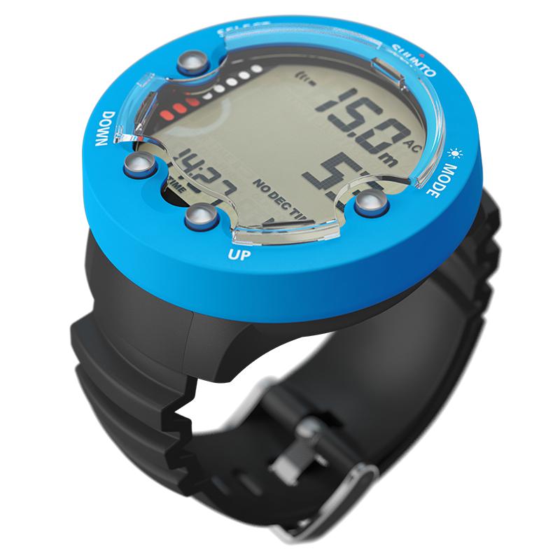 Suunto display shield fitted to a Zoop Novo, showing the cover seated inside the bezel