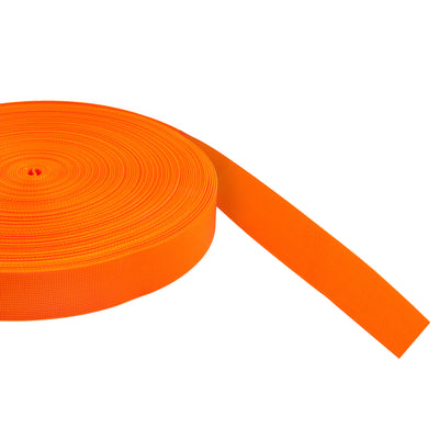 Roll of Tecline orange 50 mm standard harness webbing