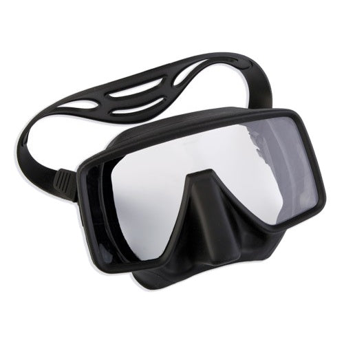 Tecline Frameless mask in black silicone, three-quarter view