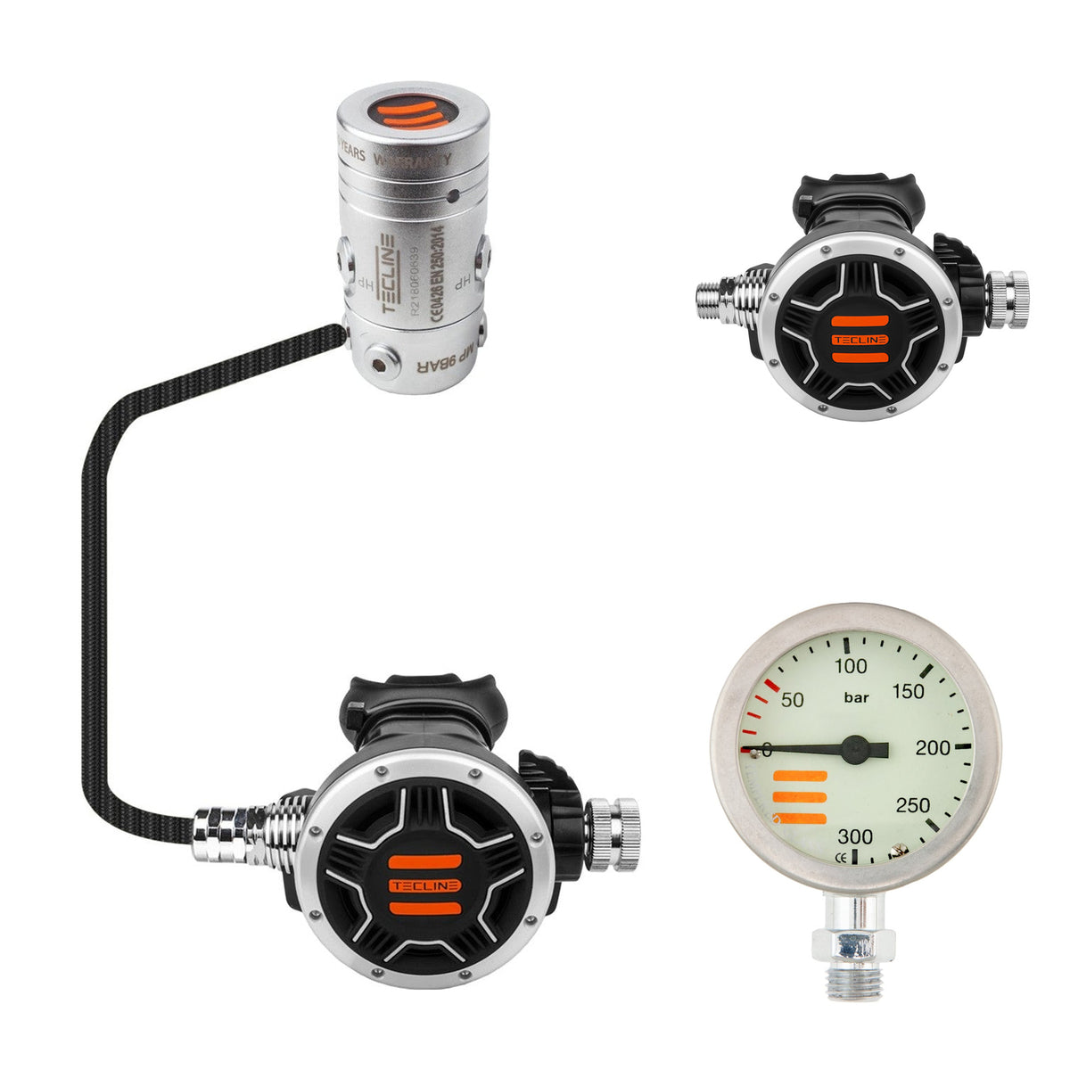 Tecline R2 TEC1 SemiTec I regulator with a second black TEC1 second stage