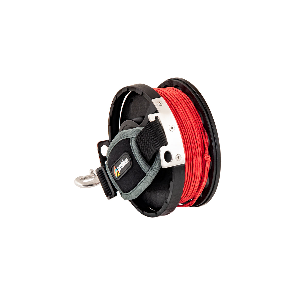 Tecline Smart reel with 75 m of orange line and stainless double-ender