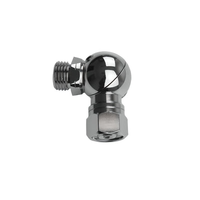 Tecline rotating LP swivel for a second stage in chrome, angled view
